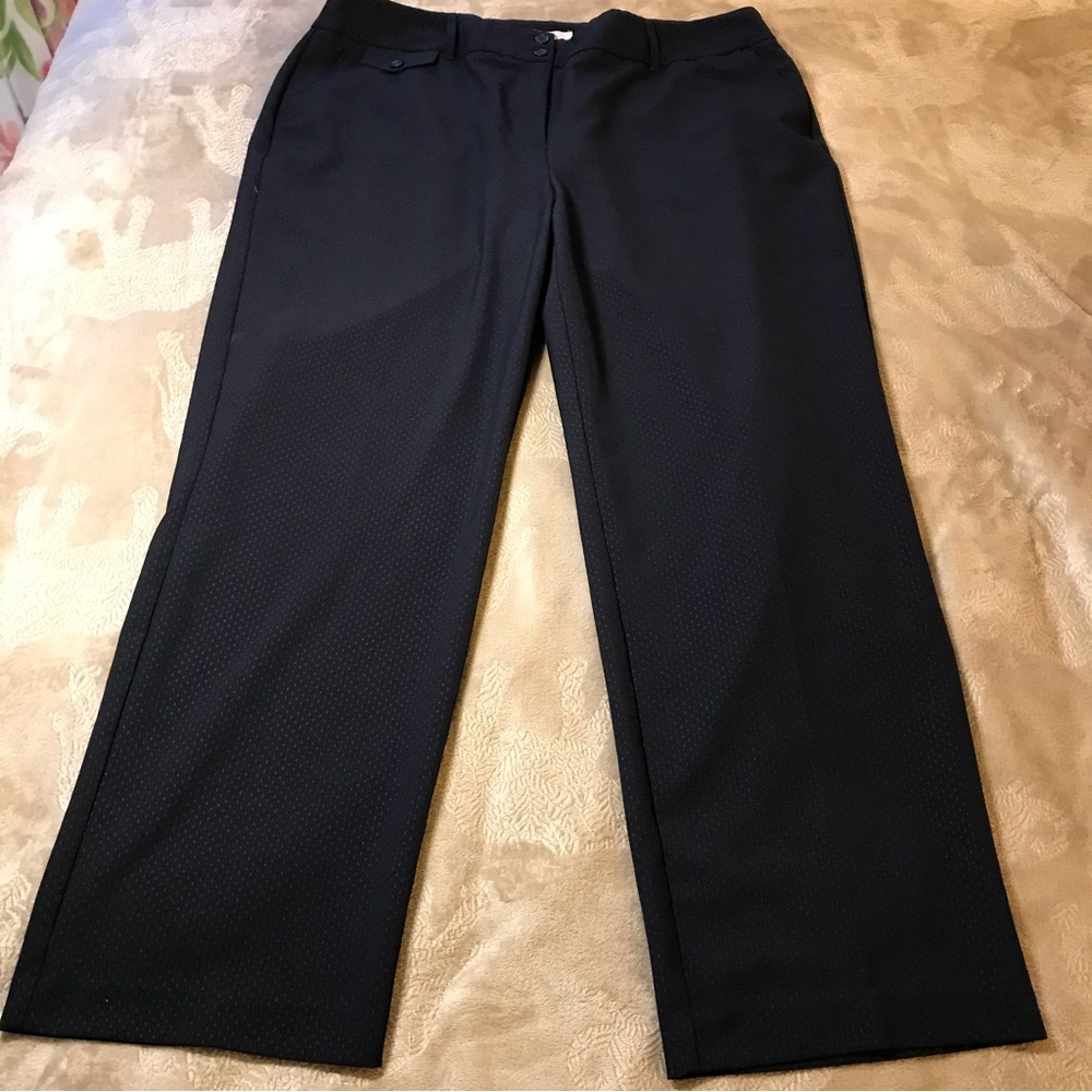 Penningtons In Every Story dark navy blue pattern dress pants Size 20